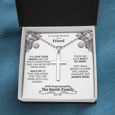 Memory of your Friend Cross Necklace - Love You This Much